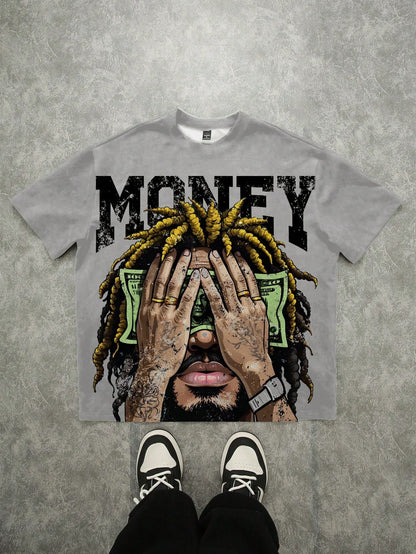 Men's Summer T-Shirt - Breathable Lightweight Polyester Tee With 3D Letter Print - ZOOMNSTORE