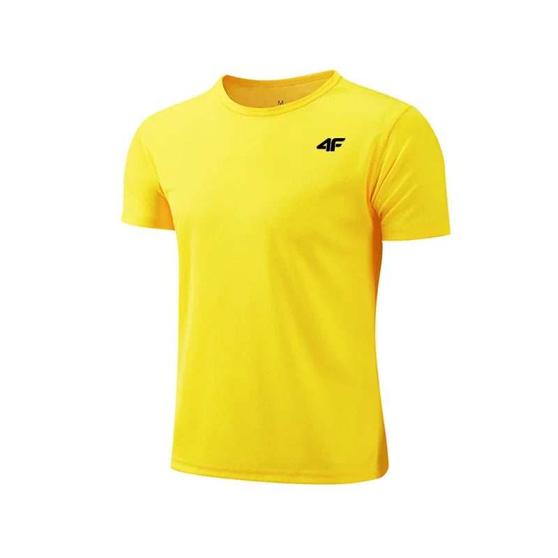 Mens Quick-Dry Training T-Shirt - Breathable Short Sleeve Gym Top - ZOOMNSTORE