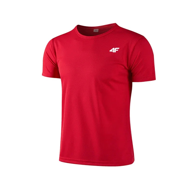 Mens Quick-Dry Training T-Shirt - Breathable Short Sleeve Gym Top - ZOOMNSTORE