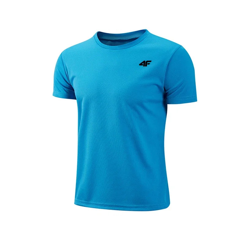 Mens Quick-Dry Training T-Shirt - Breathable Short Sleeve Gym Top - ZOOMNSTORE