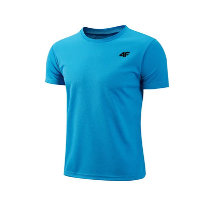 Mens Quick-Dry Training T-Shirt - Breathable Short Sleeve Gym Top - ZOOMNSTORE
