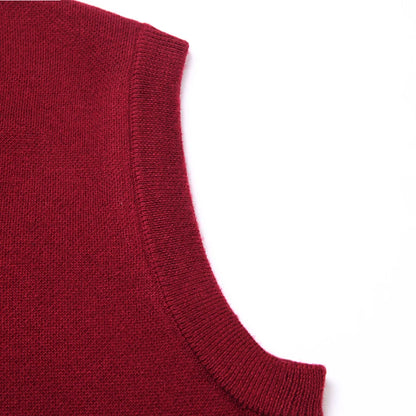 Men's Solid Color Sweater Vest Casual Fashion Warm Top for All Seasons Comfortable Breathable Layering Essential - ZOOMNSTORE