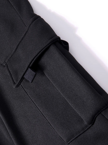 Men's Multi-Pockets Sweatpants Autumn Winter Drawstring Straight Fit Pants Running Jogger Sports Gym Trousers Male Loose Pants - ZOOMNSTORE