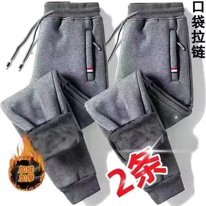 2024 Autumn Winter Plush Thickened Sports Pants for Men  Warm Casual Joggers Pants Loose Leggings for Men Sweatpants - ZOOMNSTORE