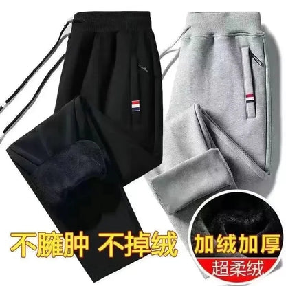 2024 Autumn Winter Plush Thickened Sports Pants for Men  Warm Casual Joggers Pants Loose Leggings for Men Sweatpants - ZOOMNSTORE