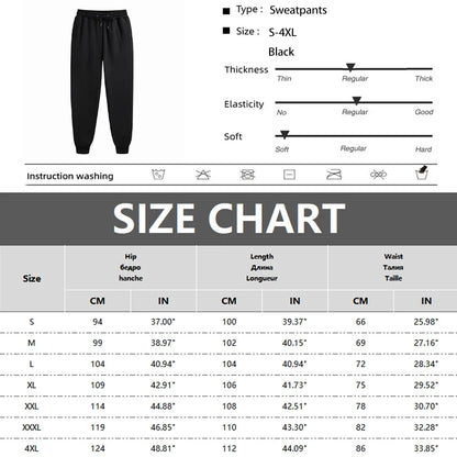 Men's Sweatpants Spring Autumn Fleece Pants Sport Long Pants Casual Drawstring Pockets Trousers Oversize Sweatpants For Men - ZOOMNSTORE