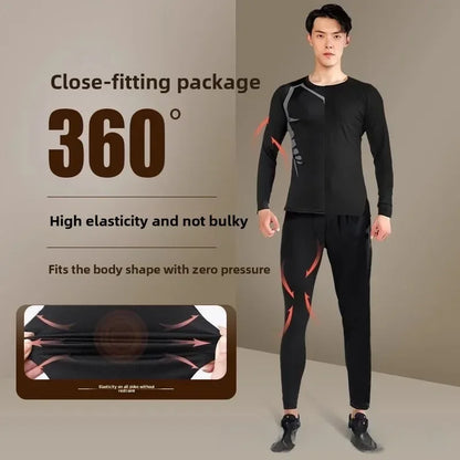 Men's Thermal Base Layer - Thickened Running Set With Quick Drying Sportswear - ZOOMNSTORE