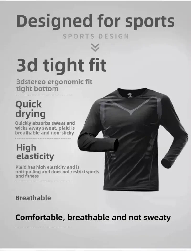 Men's Thermal Base Layer - Thickened Running Set With Quick Drying Sportswear - ZOOMNSTORE