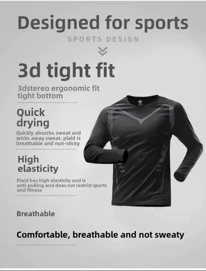 Men's Thermal Base Layer - Thickened Running Set With Quick Drying Sportswear - ZOOMNSTORE
