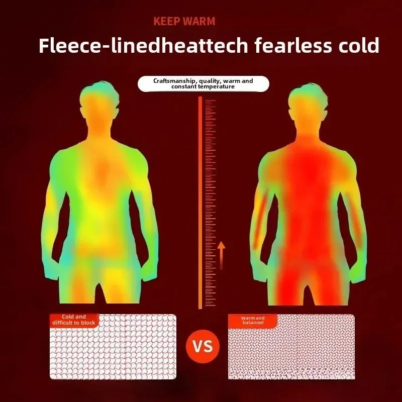 Men's Thermal Base Layer - Thickened Running Set With Quick Drying Sportswear - ZOOMNSTORE