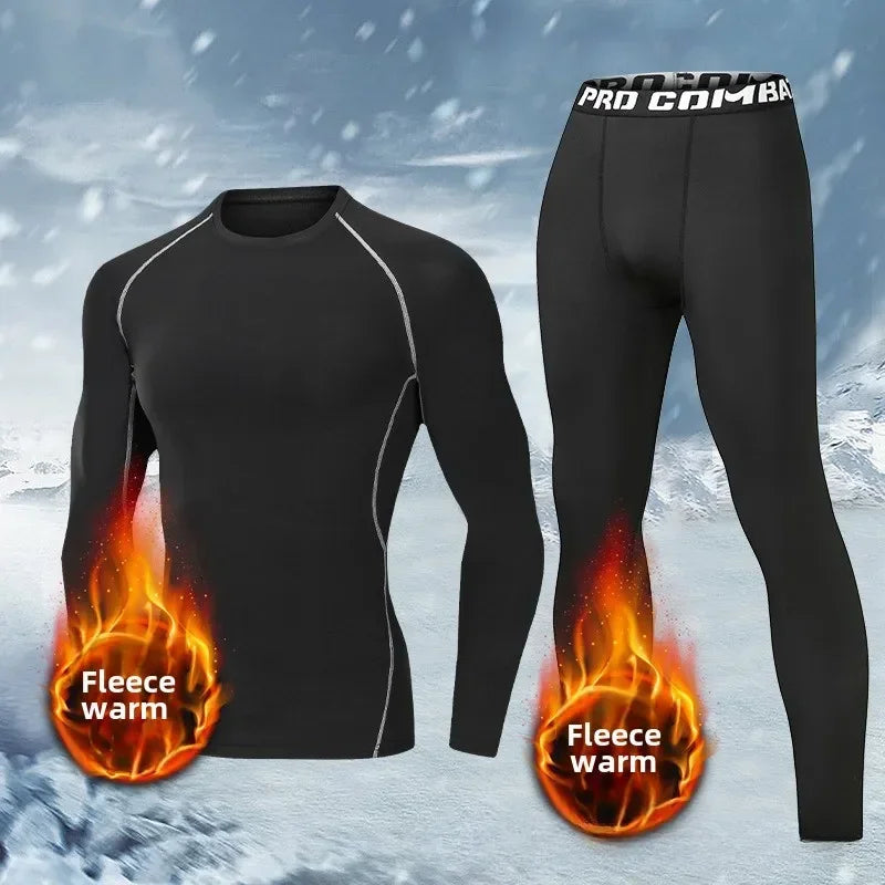 Men's Thermal Base Layer - Thickened Running Set With Quick Drying Sportswear - ZOOMNSTORE