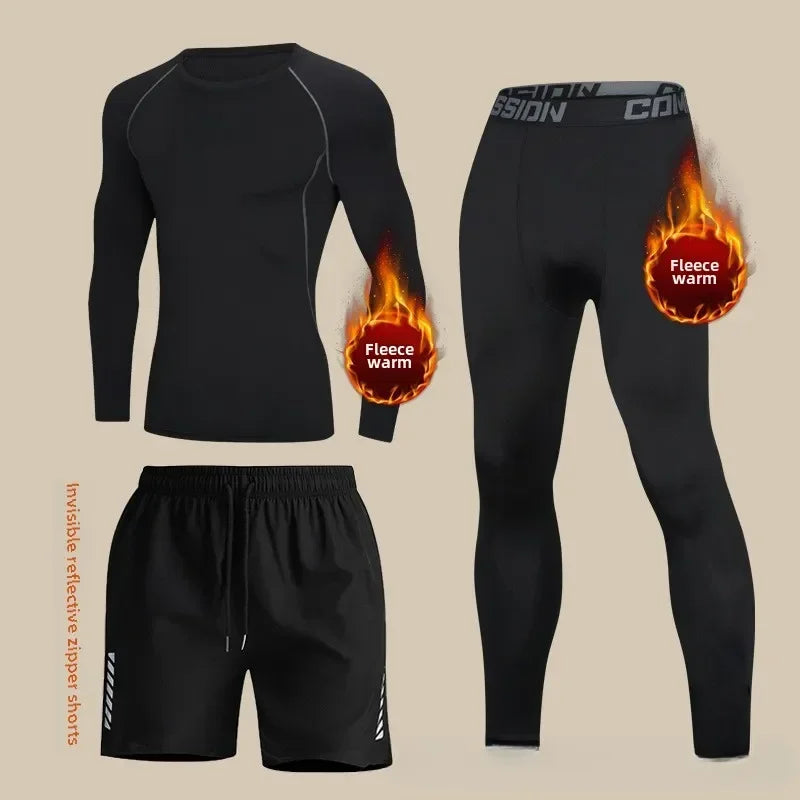 Men's Thermal Base Layer - Thickened Running Set With Quick Drying Sportswear - ZOOMNSTORE