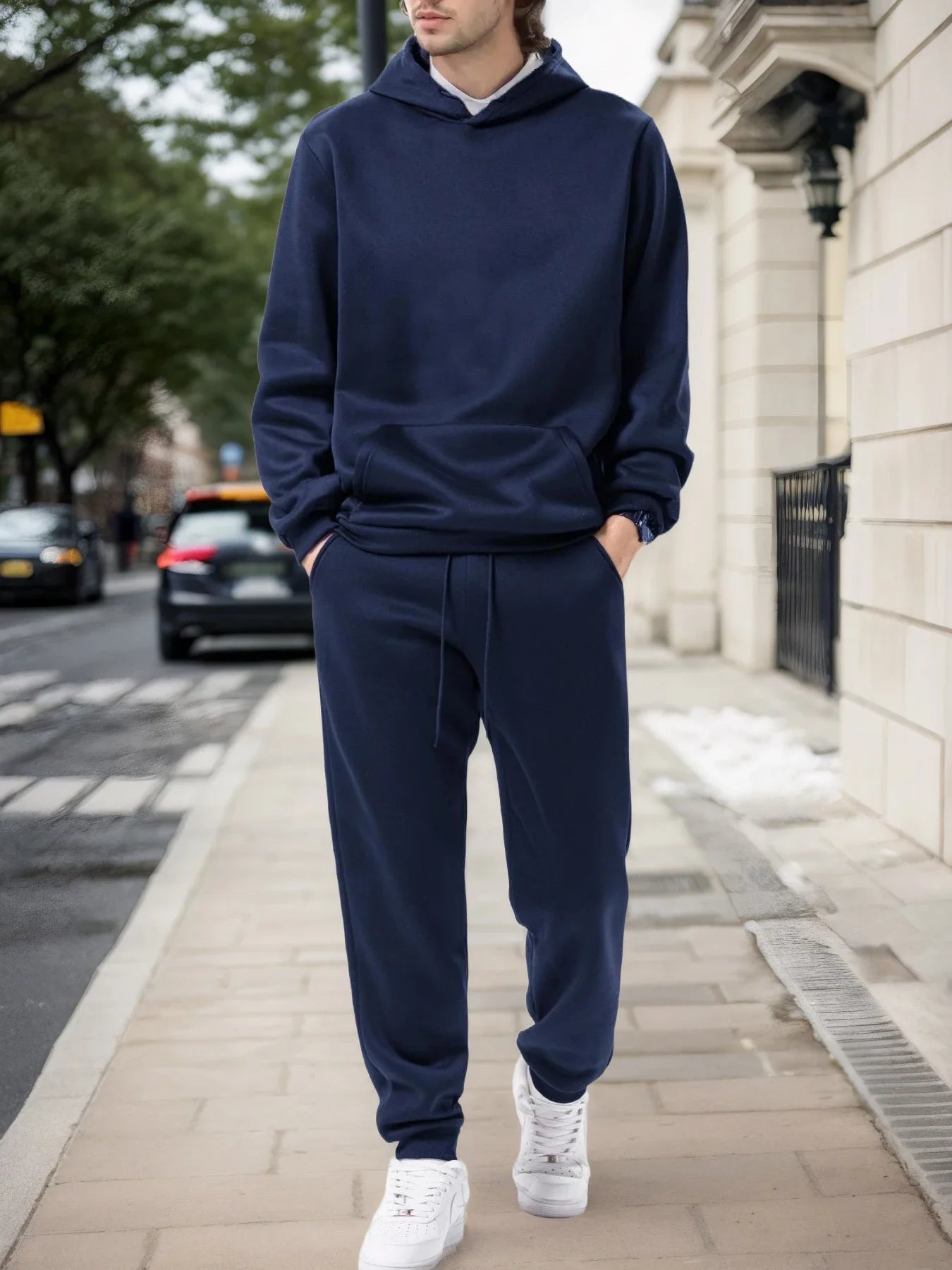 Men's Tracksuit - Autumn Winter Hoodie And Joggers Two-Piece Pullover Set - ZOOMNSTORE