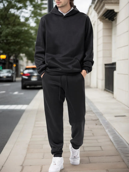 Men's Tracksuit - Autumn Winter Hoodie And Joggers Two-Piece Pullover Set - ZOOMNSTORE