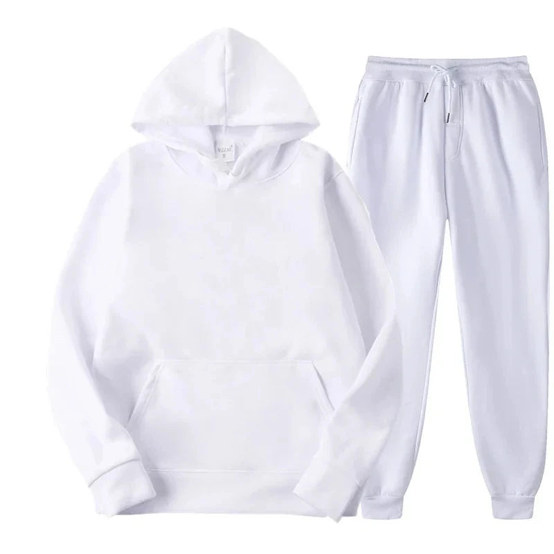 Men's Tracksuit - Autumn Winter Hoodie And Joggers Two-Piece Pullover Set - ZOOMNSTORE