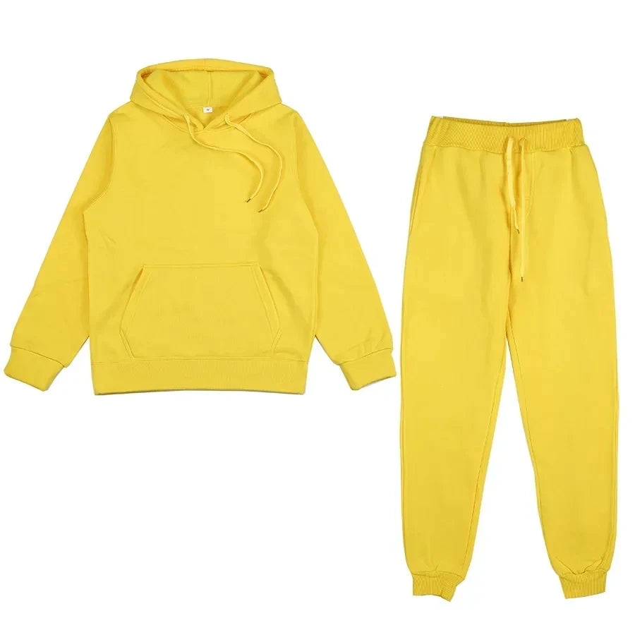 Men's Tracksuit - Autumn Winter Hoodie And Joggers Two-Piece Pullover Set - ZOOMNSTORE