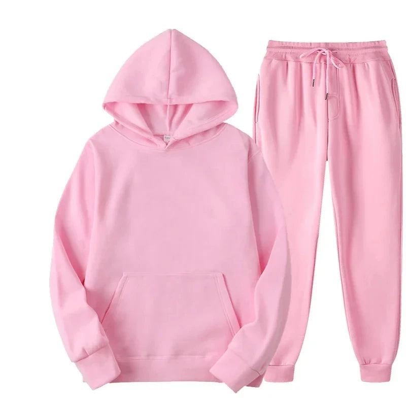 Men's Tracksuit - Autumn Winter Hoodie And Joggers Two-Piece Pullover Set - ZOOMNSTORE