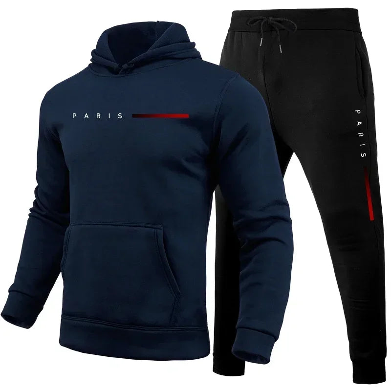 Men's Tracksuit - Hooded Sportswear & Sweatpants Men | Casual Jogging Suit, Zipper Closure - ZOOMNSTORE