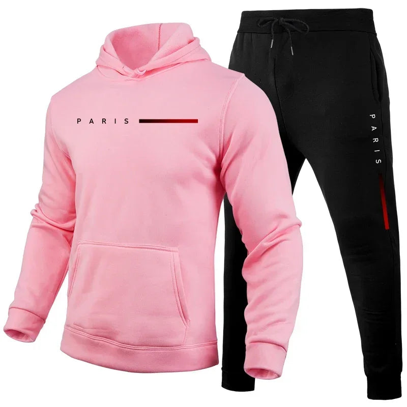 Men's Tracksuit - Hooded Sportswear & Sweatpants Men | Casual Jogging Suit, Zipper Closure - ZOOMNSTORE