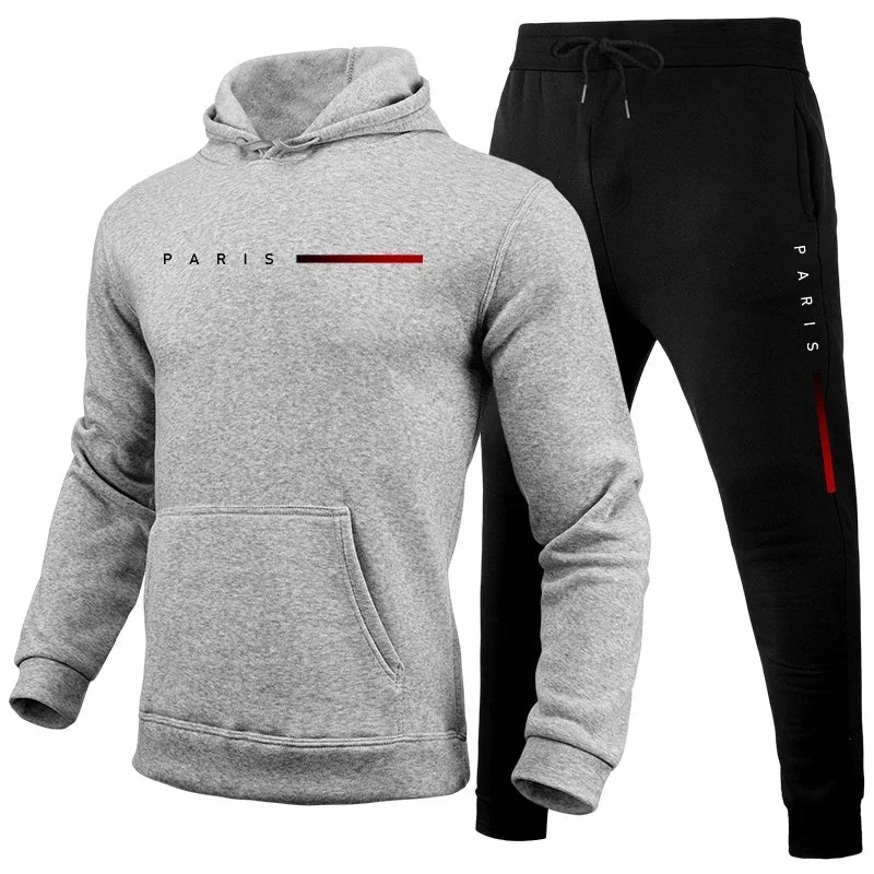 Men's Tracksuit - Hooded Sportswear & Sweatpants Men | Casual Jogging Suit, Zipper Closure - ZOOMNSTORE