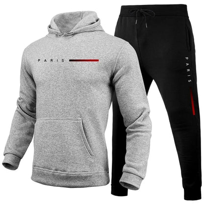 Men's Tracksuit - Hooded Sportswear & Sweatpants Men | Casual Jogging Suit, Zipper Closure - ZOOMNSTORE