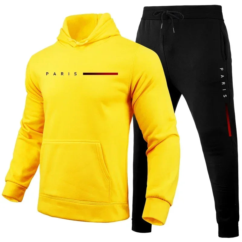 Men's Tracksuit - Hooded Sportswear & Sweatpants Men | Casual Jogging Suit, Zipper Closure - ZOOMNSTORE