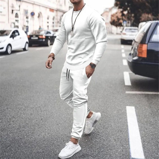 Men's Tracksuit Set – Casual Two Piece Sweatshirt & Sweatpants | Warm Athletic Jogger Suit - ZOOMNSTORE