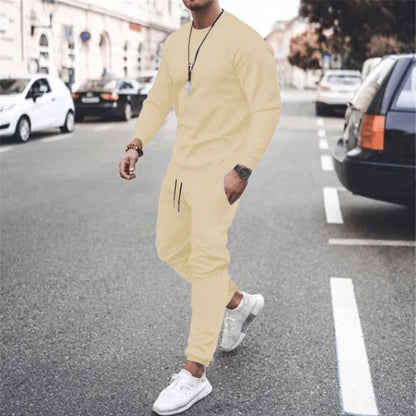 Men's Tracksuit Set – Casual Two Piece Sweatshirt & Sweatpants | Warm Athletic Jogger Suit - ZOOMNSTORE
