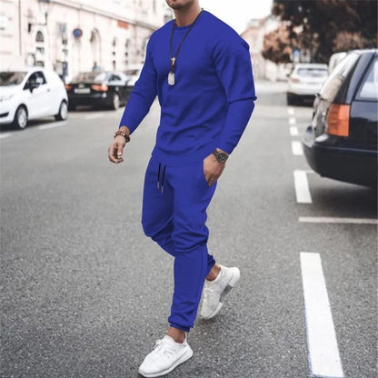 Men's Tracksuit Set – Casual Two Piece Sweatshirt & Sweatpants | Warm Athletic Jogger Suit - ZOOMNSTORE