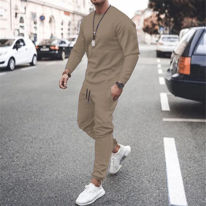 Men's Tracksuit Set – Casual Two Piece Sweatshirt & Sweatpants | Warm Athletic Jogger Suit - ZOOMNSTORE