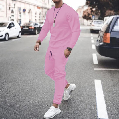 Men's Tracksuit Set – Casual Two Piece Sweatshirt & Sweatpants | Warm Athletic Jogger Suit - ZOOMNSTORE