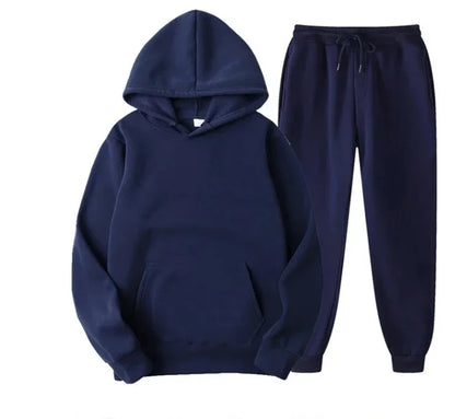 Men's Tracksuit Set – Winter Fitness Jogging Set With Long Sleeve Pullover & Athletic Trousers - ZOOMNSTORE