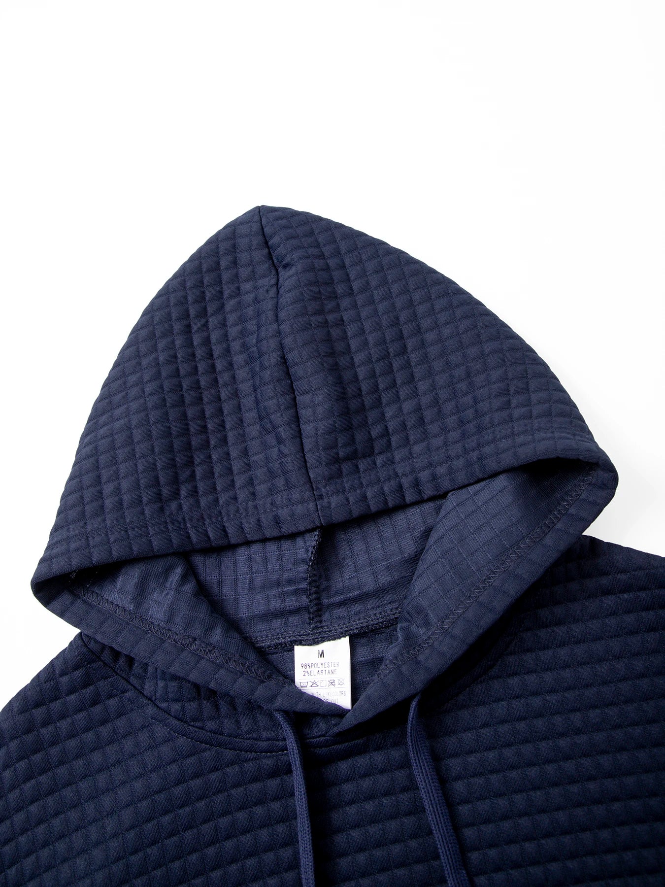 Men's Waffle Hoodie - Casual Warm Pullover With Drawstring Hood & Ribbed Cuffs - ZOOMNSTORE