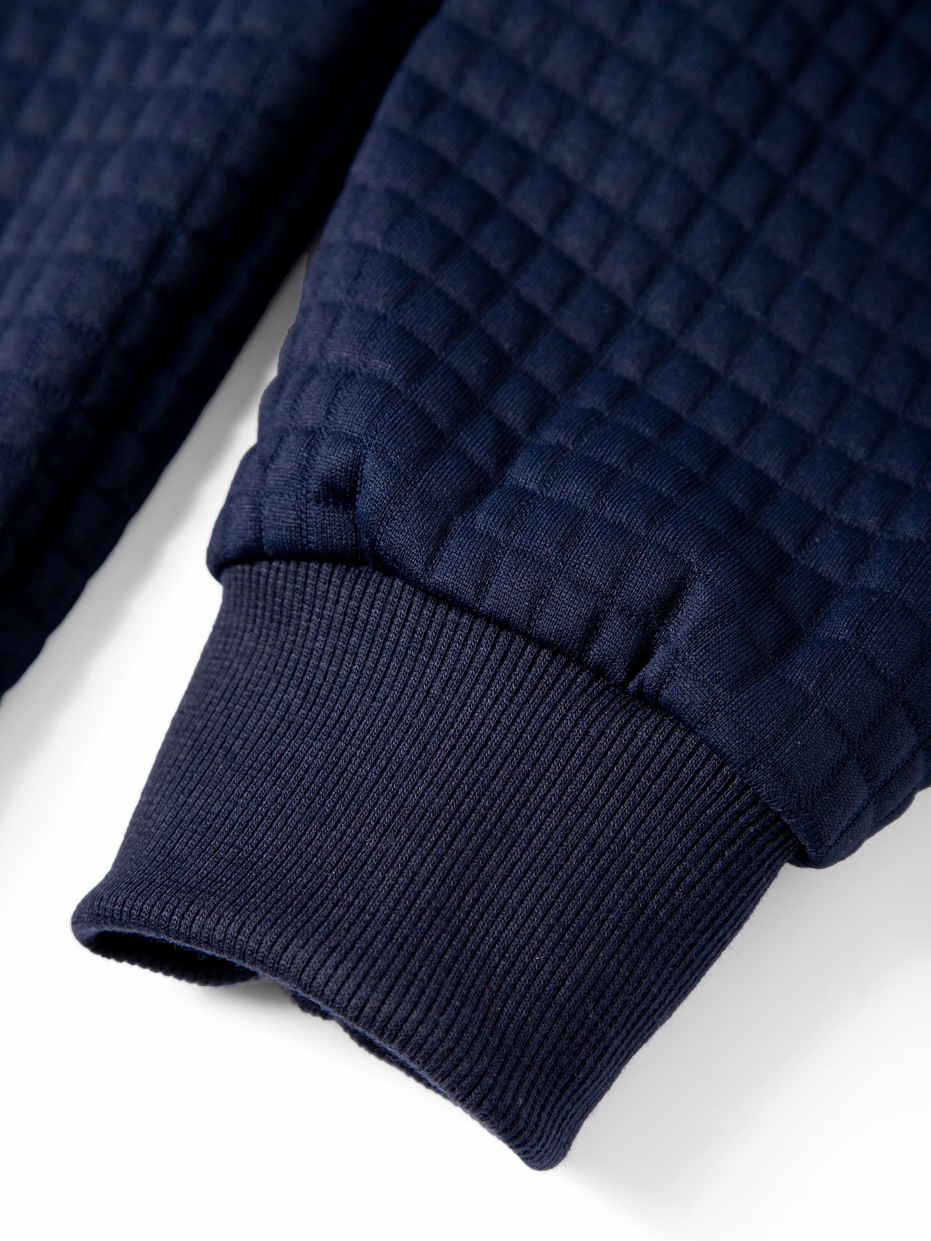Men's Waffle Hoodie - Casual Warm Pullover With Drawstring Hood & Ribbed Cuffs - ZOOMNSTORE