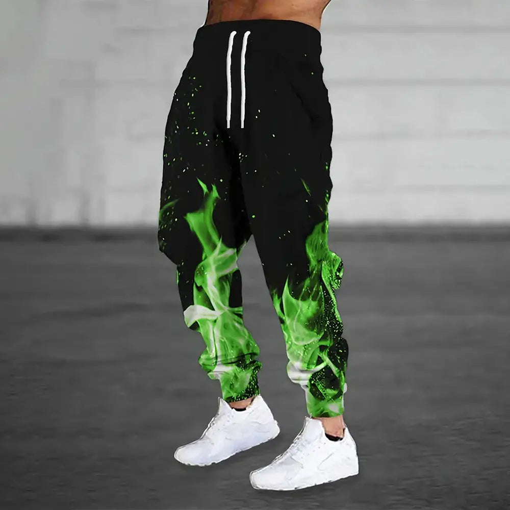 Men's Warm Sweatpants - Loose Fit Midweight Fleece Joggers With Drawstring & Pockets - ZOOMNSTORE