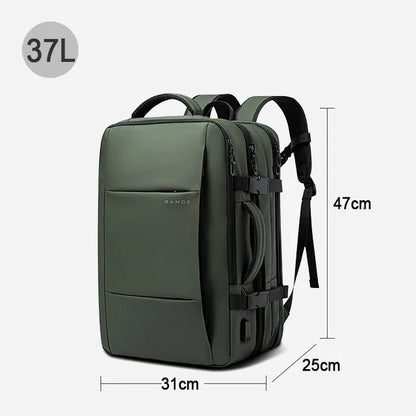 Waterproof Expandable Mens Laptop Backpack - 173 Large Capacity Travel Bag - ZOOMNSTORE