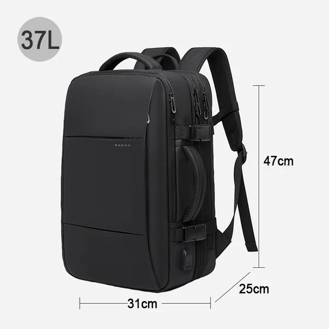 Waterproof Expandable Mens Laptop Backpack - 173 Large Capacity Travel Bag - ZOOMNSTORE