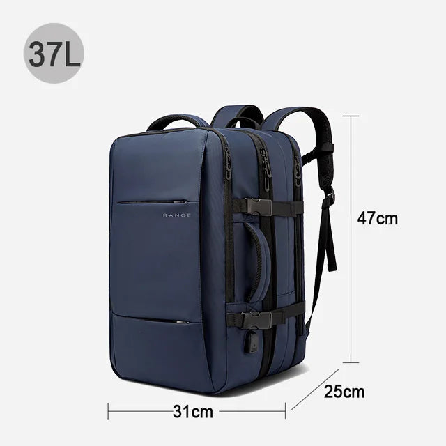 Waterproof Expandable Mens Laptop Backpack - 173 Large Capacity Travel Bag - ZOOMNSTORE