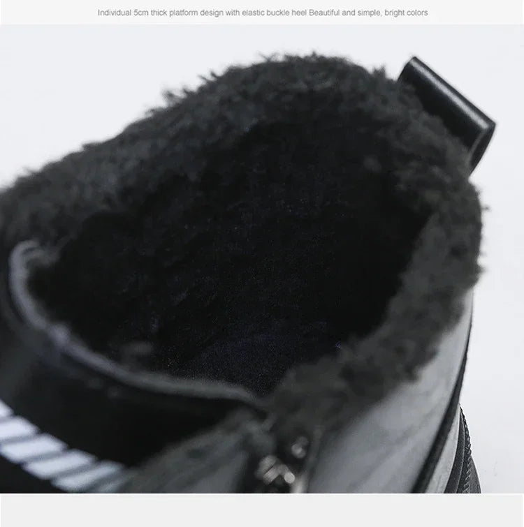 Men's Winter Boots - Outdoor Snow Boots With Plush Lining & Rubber Sole - ZOOMNSTORE