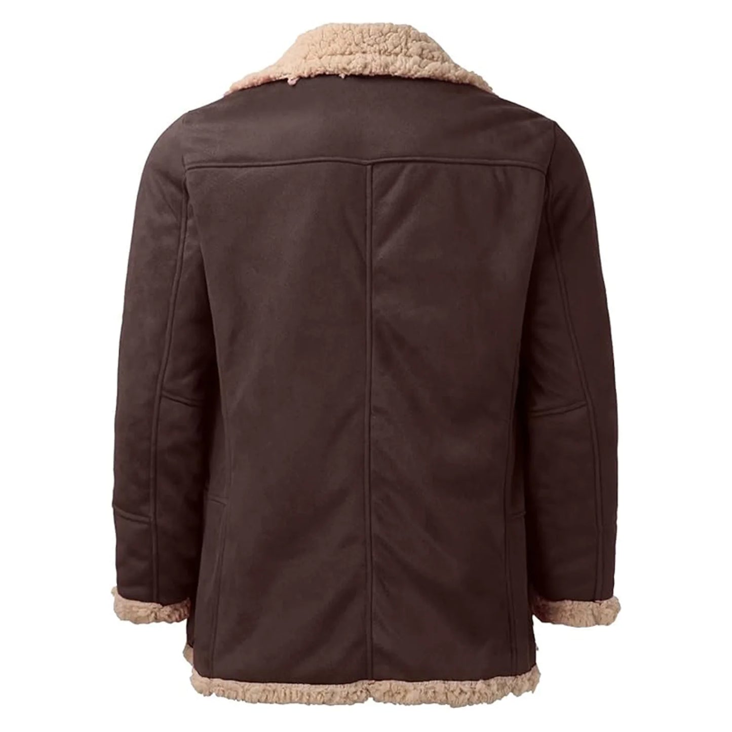 Men's Winter Fleece Jacket - Thick Button Down, Cozy Casual Coat With Turn Down Collar - ZOOMNSTORE