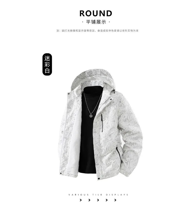 Men's Winter Jacket - Casual Autumn Jackets With Thick Velvet, Zipper Closure & Hooded Design - ZOOMNSTORE