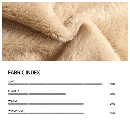 Men's Winter Jacket - Hooded Warm Coat With Sherpa Lined Fleece & Zipper Closure - ZOOMNSTORE