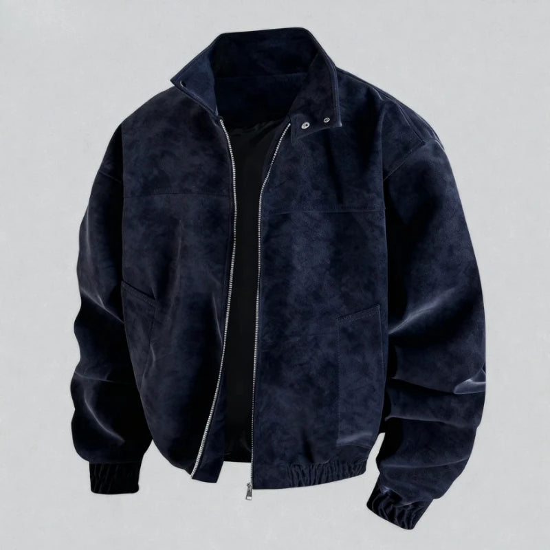 Men's Winter Jacket - Stand Up Collar Zipper Closure | Casual Outerwear Coat - ZOOMNSTORE