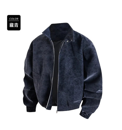Men's Winter Jacket - Stand Up Collar Zipper Closure | Casual Outerwear Coat - ZOOMNSTORE