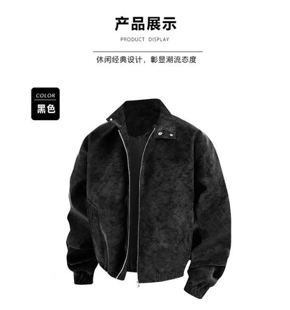 Men's Winter Jacket - Stand Up Collar Zipper Closure | Casual Outerwear Coat - ZOOMNSTORE
