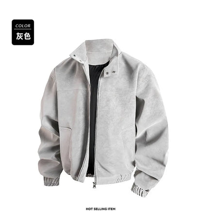Men's Winter Jacket - Stand Up Collar Zipper Closure | Casual Outerwear Coat - ZOOMNSTORE