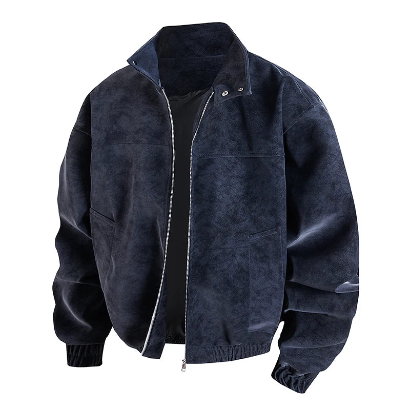Men's Winter Jacket - Stand Up Collar Zipper Closure | Casual Outerwear Coat - ZOOMNSTORE