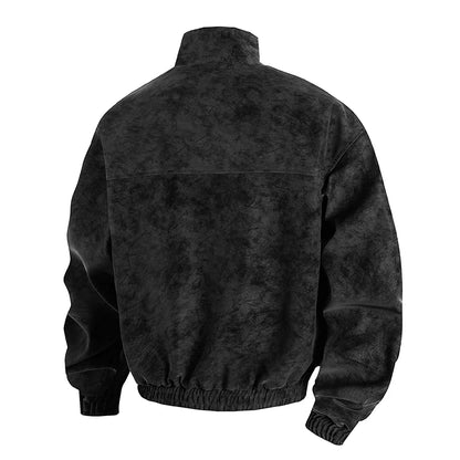 Men's Winter Jacket - Stand Up Collar Zipper Closure | Casual Outerwear Coat - ZOOMNSTORE