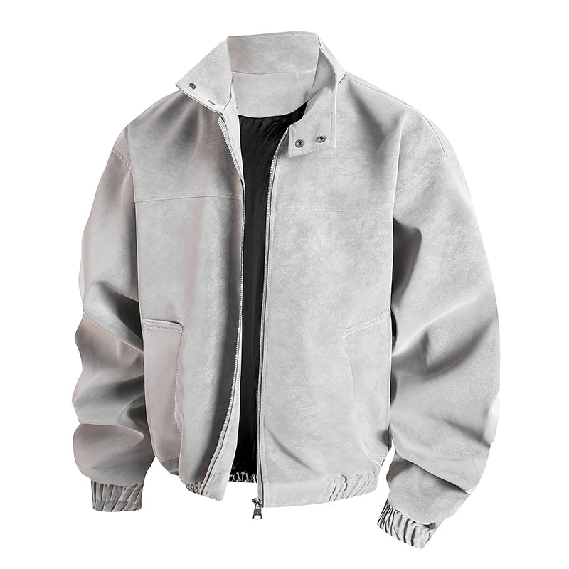 Men's Winter Jacket - Stand Up Collar Zipper Closure | Casual Outerwear Coat - ZOOMNSTORE