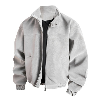 Men's Winter Jacket - Stand Up Collar Zipper Closure | Casual Outerwear Coat - ZOOMNSTORE